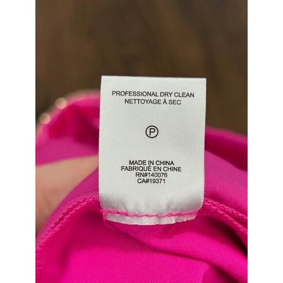 Generation Love Alexis Strapless Crepe Jumpsuit Cropped Magenta Pink Large NEW - Picture 8 of 11